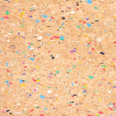 Rainbow Multi Color Natural Cork fabric COF-338-A