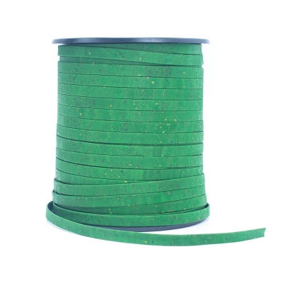 Cordone piatto in sughero verde COR-380 da 10 mm (10 metri)