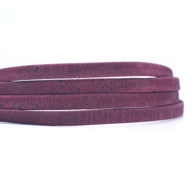 Red 10mm flat cork cord COR-467 (10meters)