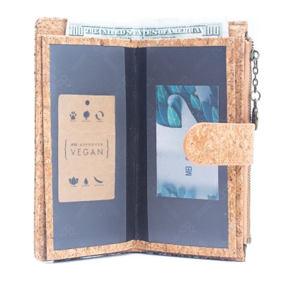 Natural Cork Gift Boxed Women's Wallet Set (2 pieces) HY-036