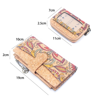 Natural Cork Gift Boxed Women's Wallet Set (2 pieces) HY-036