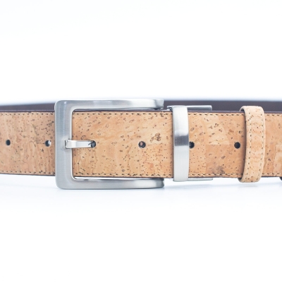 Men's Reversible Natural Cork Leather Belt L-875