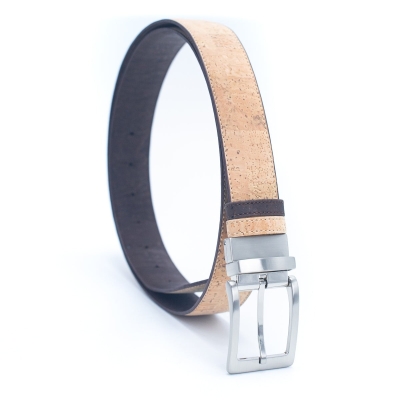 Men's Reversible Natural Cork Leather Belt L-875