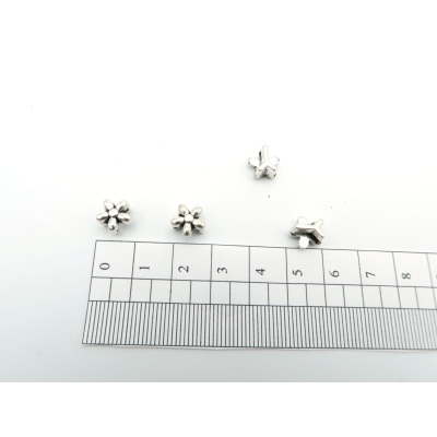 20 Pcs For 5mm flat leather, antique silver flower jewelry supplies jewelry finding D-1-5-3