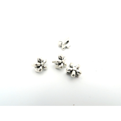 20 Pcs For 5mm flat leather, antique silver flower jewelry supplies jewelry finding D-1-5-3