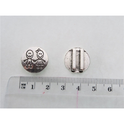 10pcs For 10mm flat leather, antique silver round boy and girl jewelry supplies jewelry finding D-1-10-93