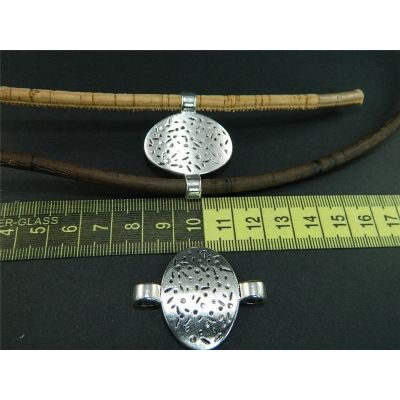 5 Pcs for 5mm round leather Antique Silver Circle , jewelry supplies jewelry finding D-5-5-27