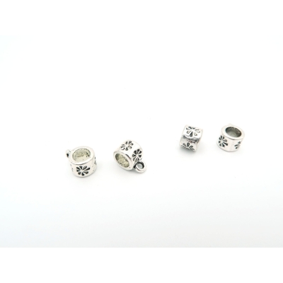 20Pcs for 5mm round leather Antique Silver holder beads, bali beads , jewelry supplies jewelry finding D-5-5-35