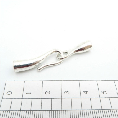 10Pcs for 5mm round leather hook clasp, Antique Silver jewelry supplies jewelry finding D-6-11