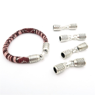 10Pcs for 6mm round leather snap clasp, Antique Silver jewelry supplies jewelry finding D-6-12