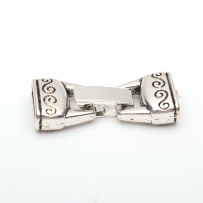 10Pcs for 10mm flat leather snap clasp, Antique silver D-6-45