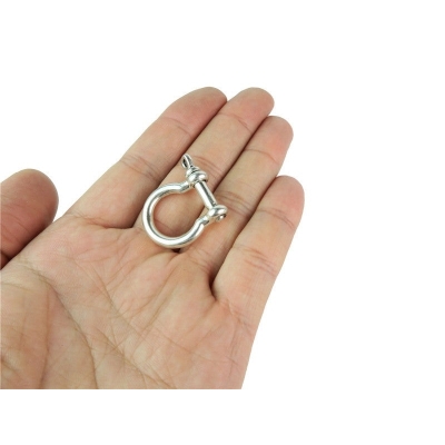 10Pcs for round leather Horseshoe clasp , Antique sliver jewelry supplies jewelry finding D-6-46