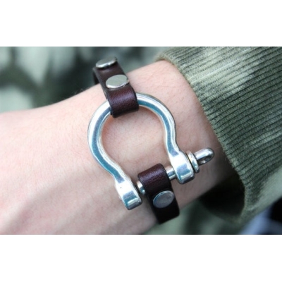 10Pcs for round leather Horseshoe clasp , Antique sliver jewelry supplies jewelry finding D-6-46