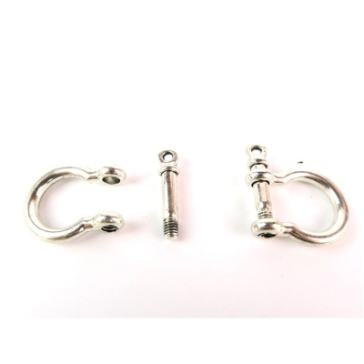 10Pcs for round leather Horseshoe clasp , Antique sliver jewelry supplies jewelry finding D-6-46