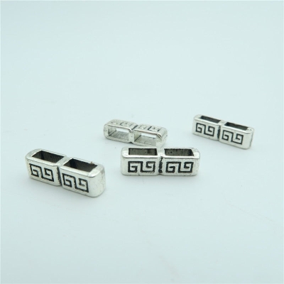 20pcs For 5mm flat leather separator slider, antique silver, jewelry finding supplies D-1-5-16