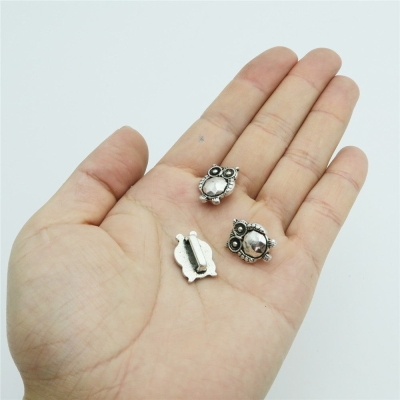 20 Pcs for 10mm flat leather, Antique silver owl slider, jewelry supplies jewelry finding D-1-10-131