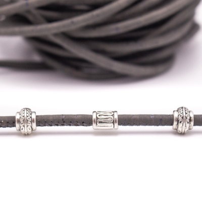 Gray 3mm round cork cord COR-191（10meters）