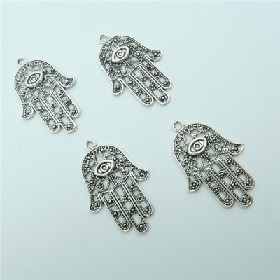 10PCS Fatima hand Pendants for necklace or key chain, antique silver, Jewelry Findings & Components D-3-64