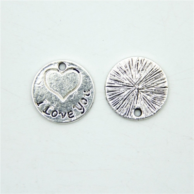 20 units Pendant antique sliver I love you Pendants Jewelry Findings & Components D-3-305