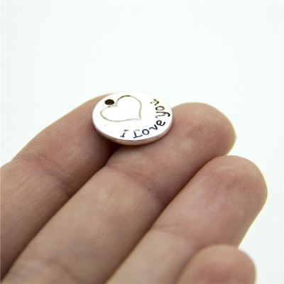 20 units Pendant antique sliver I love you Pendants Jewelry Findings & Components D-3-305