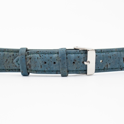 Cork turquoise color watch strap E-020-18/20