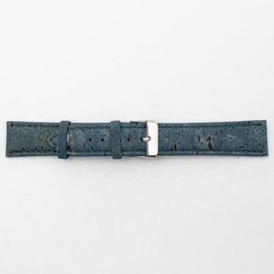 Cork turquoise color watch strap E-020-18/20