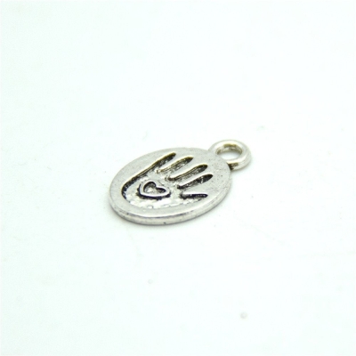 40 units Pendant antique sliver made with love hands charms Pendants Jewelry Findings & Components D-3-333