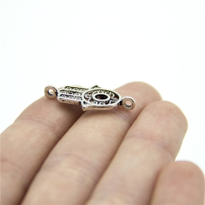 20 units Pendant antique silver hand with eye charms Pendants Jewelry Findings & Components D-3-315