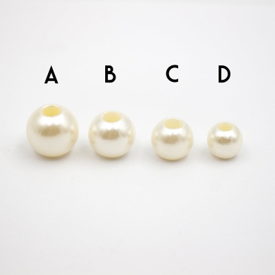 5pcs or 10pcs of White Beads , 4 Different Sizes colours for 5mm and 4mm cord D-5-5-143