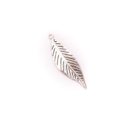 5 units 73x21mm Pendant antique silver Feather jewelry pendant Jewelry Findings & Components D-3-410