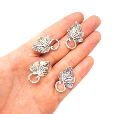 10 units 19x31mm Pendant antique silver Wine Leaf jewelry pendant Jewelry Findings & Components D-3-421