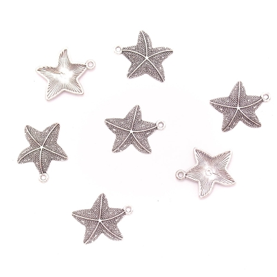 5 units 41x50mm Pendant antique silver Star Fish jewelry pendant Jewelry Findings & Components D-3-423