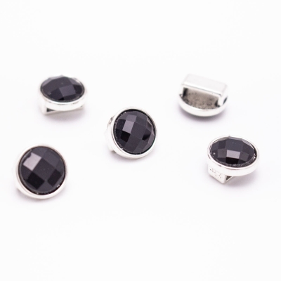 20 Pcs for 10mm flat leather, Multicolor beads slider Antique silver beads jewelry supplies jewelry findings D-1-10-263