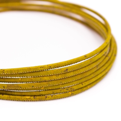 Green 3mm round cork cord COR-503（10meters）