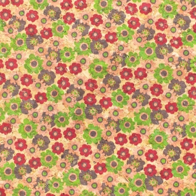 Quirky Florals, Cork Fabric- COF-403-A