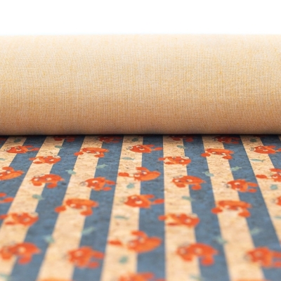 Beach Stripes, Cork Fabric- COF-138-A