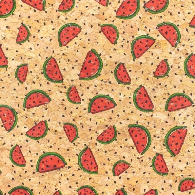 Watermelon, Cork Fabric- COF-405