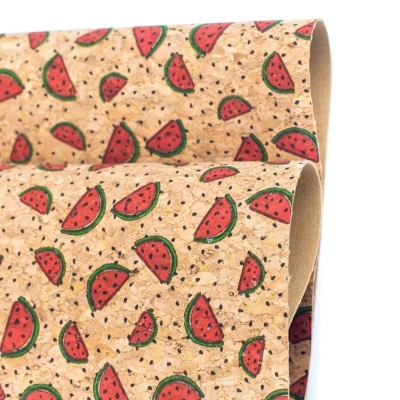 Watermelon, Cork Fabric- COF-405