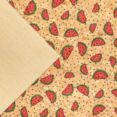 Watermelon, Cork Fabric- COF-405