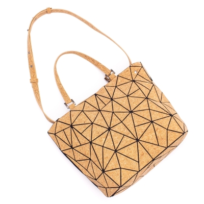 Cross-road, Geometric Cork Handbag for Women BAG-2207