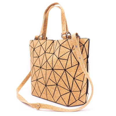 Cross-road, Geometric Cork Handbag for Women BAG-2207