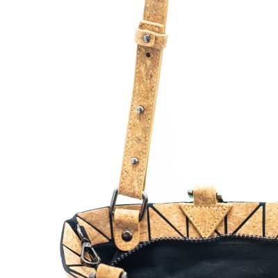 Cross-road, Geometric Cork Handbag for Women BAG-2207