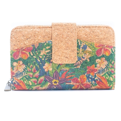 All cork women card wallet Colors cork Mini-Flap Printed Wallet –BAG-2222