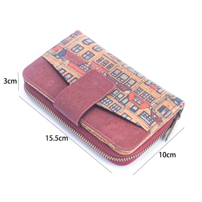 Natural Cork Printed Cardholder Wallet for Women BAG-2247