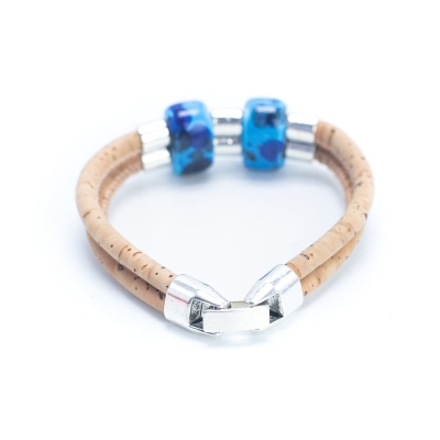 Bracciale in sughero fatto a mano BR-106-MIX-6