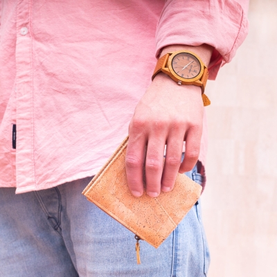 Classic Brown Cork Bifold wallet- BAG-2072