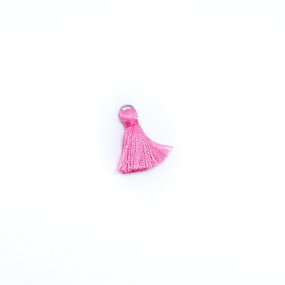 10 pcs pink color tassel with silver ring Tassels, D-3-534