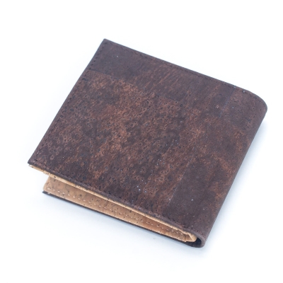 Brown Cork Men's Wallet with Box Packaging BAG-2254