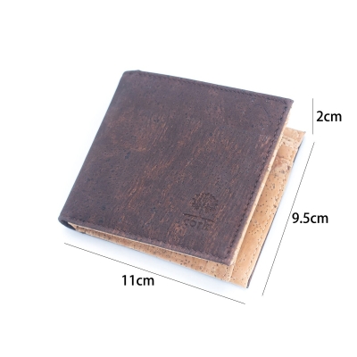 Brown Cork Men's Wallet with Box Packaging BAG-2254