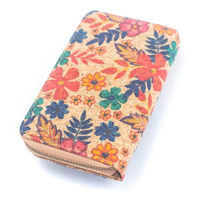 Cork Women's Rose&Plant Card Holder Printed Wallet – BAG-2242